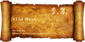 Vild Nina névjegykártya