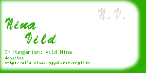 nina vild business card